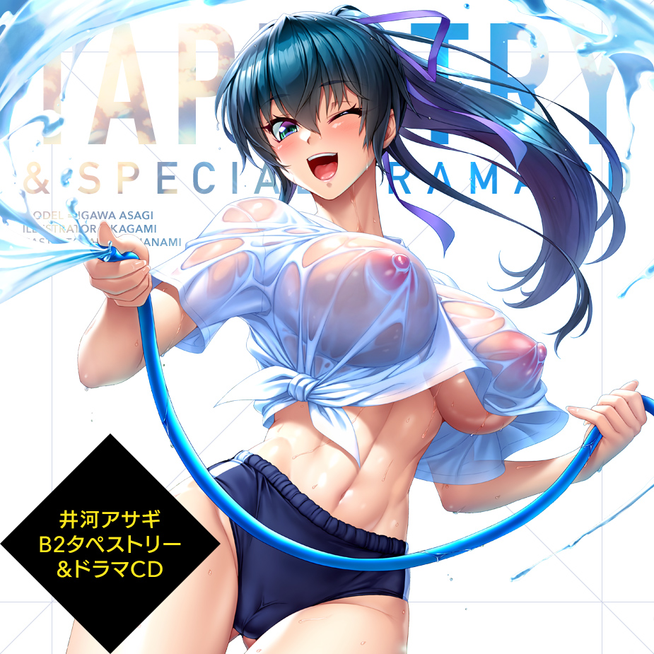 対魔忍RPGX 井河アサギ B2タペストリー 〜若きアサギの性春放課後プールドラマCD付き〜