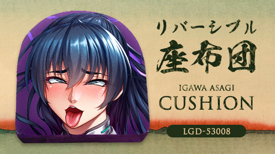 対魔忍 井河アサギ 「私を尻に敷いてください。あ、アヘぇぇ」リバーシブル座布団