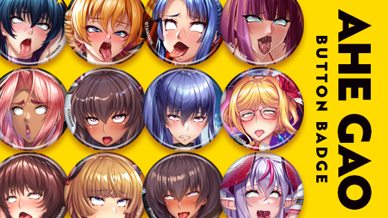 対魔忍RPGX アヘ顔ヒロイン缶バッジ（12種+シークレット1種）