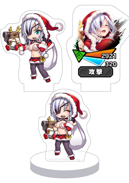 対魔忍RPG バトル画面セットキャラクターセット ver.【眼帯サンタ】アイナ・ウィンチェスター