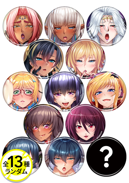 対魔忍RPGX デレ顔ヒロイン缶バッジ（12種+シークレット1種）