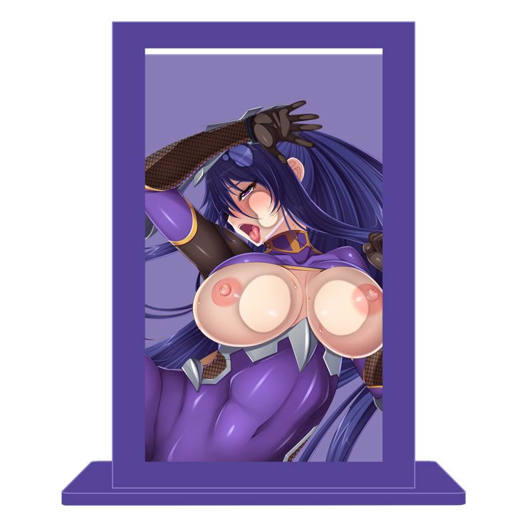 対魔忍RPGX 秋山凜子 密着アクリルペンスタンド?や、やめろ！胸が押し潰されりゅ〜