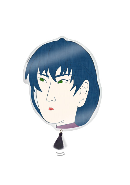 お顔であおぎたいまにん 浮世絵アサギ アクリルうちわ
