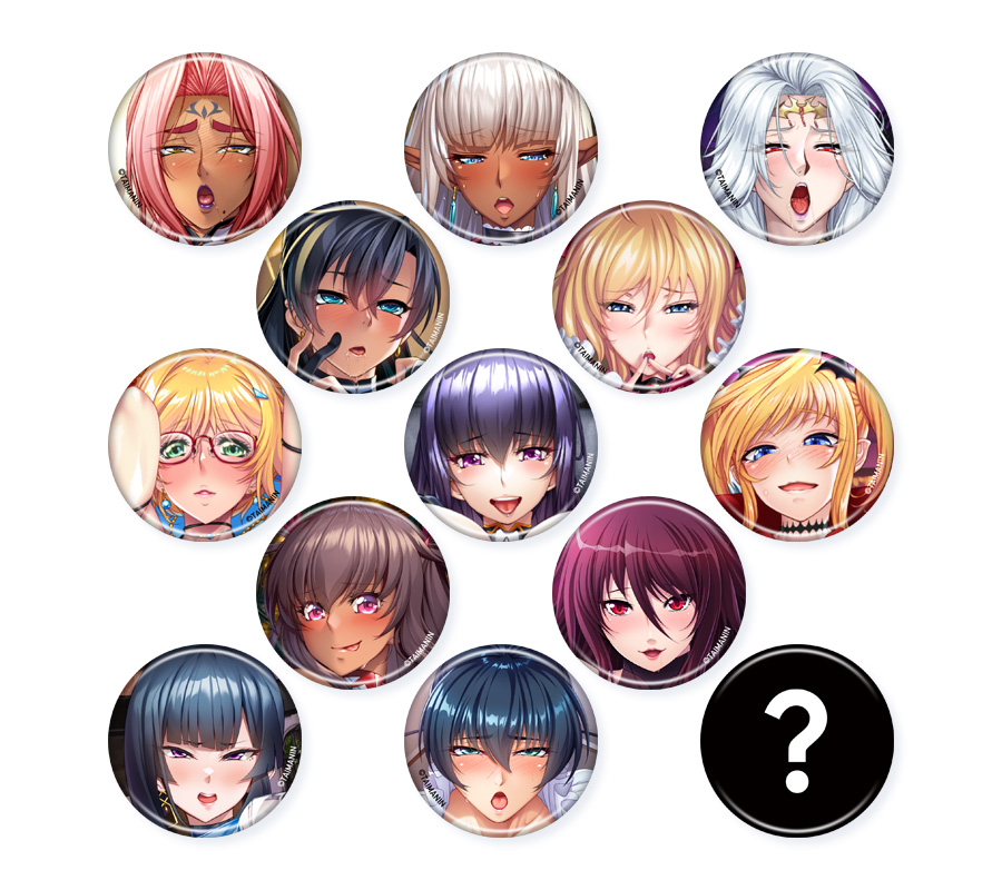 対魔忍RPGX デレ顔ヒロイン缶バッジ