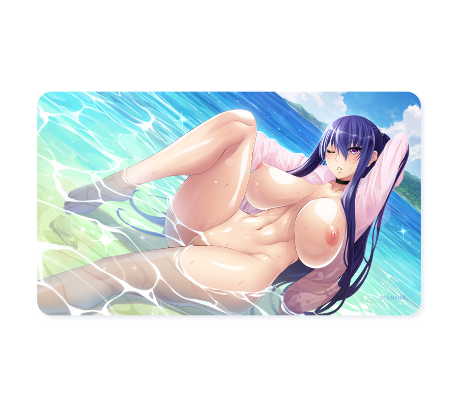 水鏡乙女 対魔忍 秋山凜子 ビーチデスクマット