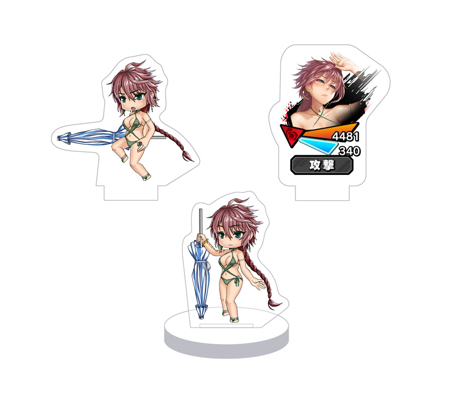 対魔忍RPG バトル画面キャラクターセット ver.【浜辺の翠玉】由利翡翠